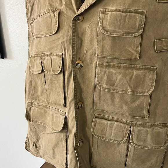 Vintage Trail Designs Men X-Large Vest TV 727 Khaki Hunting Outdoor Sleeveless - Picture 4 of 7
